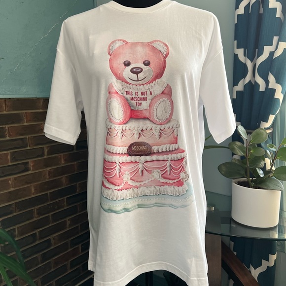 Authentic Moschino Teddy Bear Print Oversized T-Shirt - Picture 6 of 13